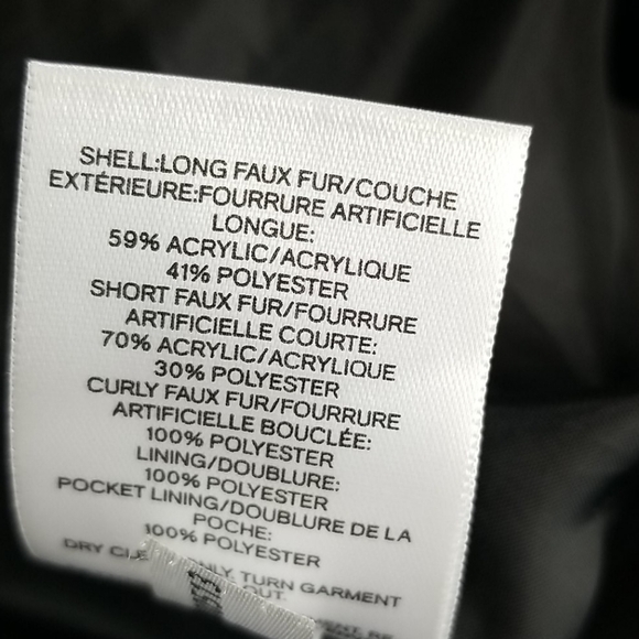 Express Black Faux Fur Coat Medium - Picture 8 of 9